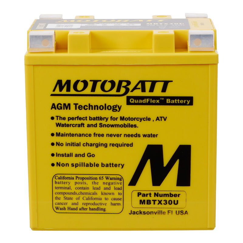 Load image into Gallery viewer, Motobatt Battery Quadflex AGM - MBTX30U
