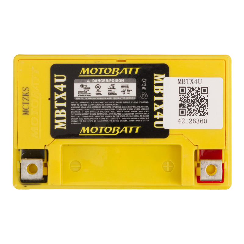 Load image into Gallery viewer, Motobatt Battery Quadflex AGM - MBTX4U

