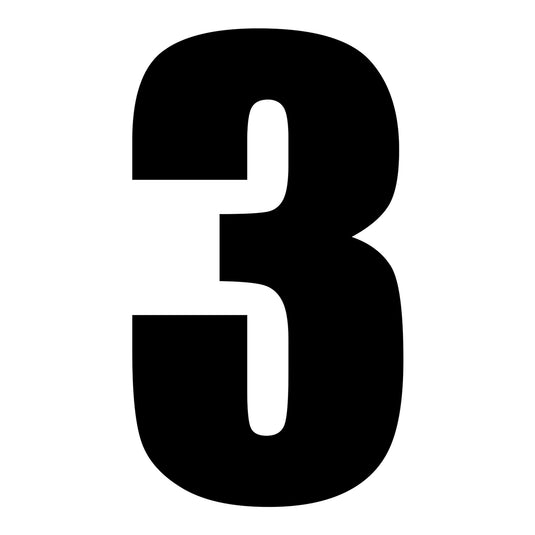 Whites Race Number - Black 