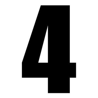 Whites Race Number - Black 