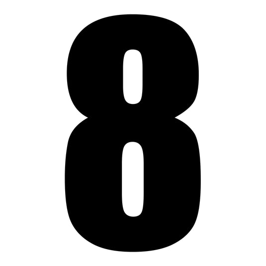 Whites Race Number - Black 