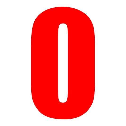 Whites Race Number - Red 