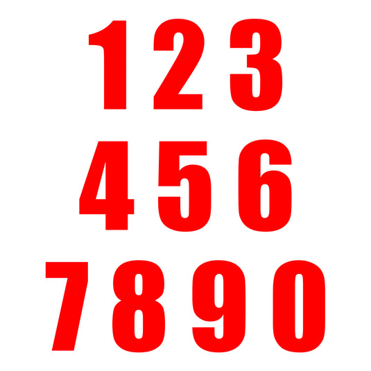 Whites Race Number - Red