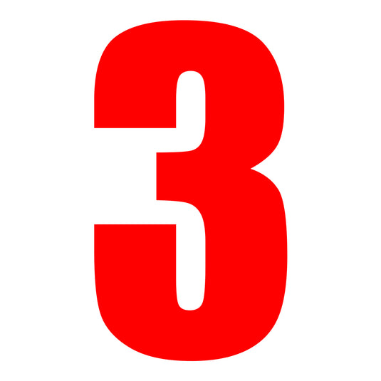 Whites Race Number - Red 