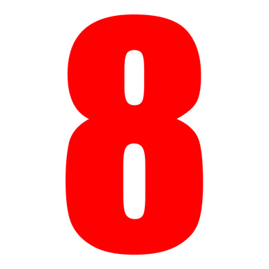 Whites Race Number - Red 
