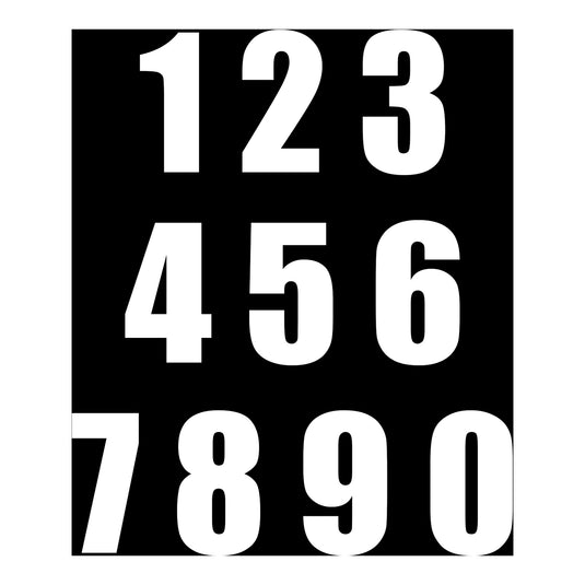Whites Race Number - White