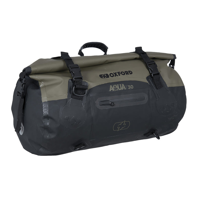 Load image into Gallery viewer, Oxford Roll Bag Aqua T30 - Black / Khaki
