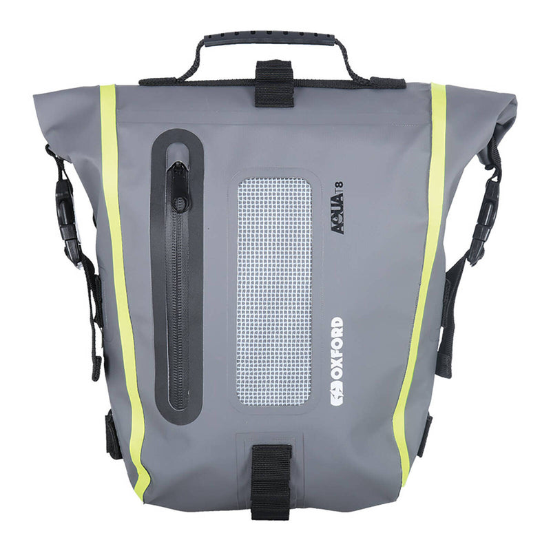 Load image into Gallery viewer, Oxford Tail Bag Aqua T8 - Black / Grey / Fluro Yellow

