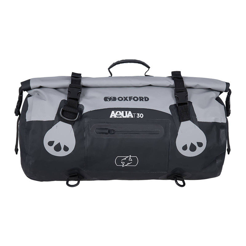Load image into Gallery viewer, Oxford Roll Bag Aqua T30 - Black / Grey
