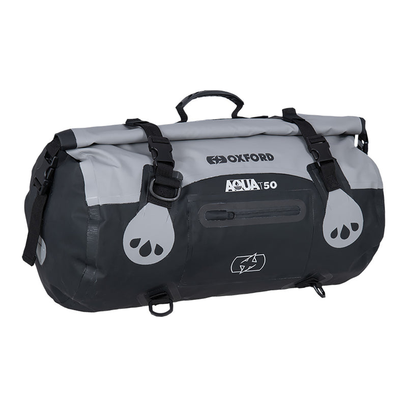Load image into Gallery viewer, Oxford Roll Bag Aqua T50 - Black / Grey
