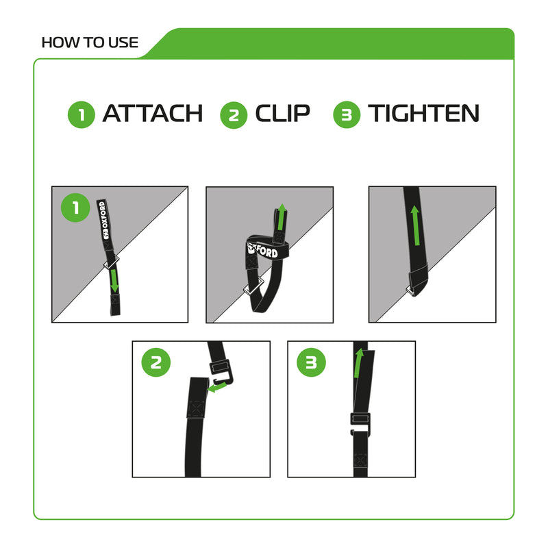 Load image into Gallery viewer, Oxford Atlas G-Hook 17mm x 1.2m - Black (Pair)
