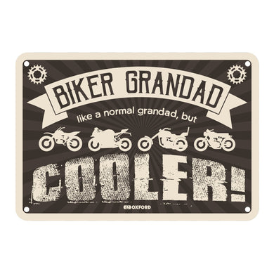 Oxford Garage Metal Sign: Biker Grandad Cooler