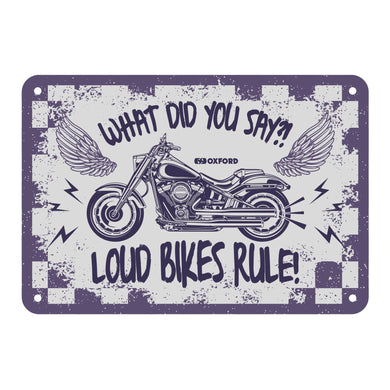 Oxford Garage Metal Sign: What Did You Say