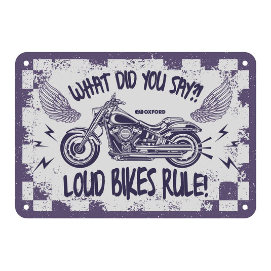 Oxford Garage Metal Sign: What Did You Say