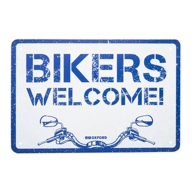 Oxford Garage Metal Sign: Welcome