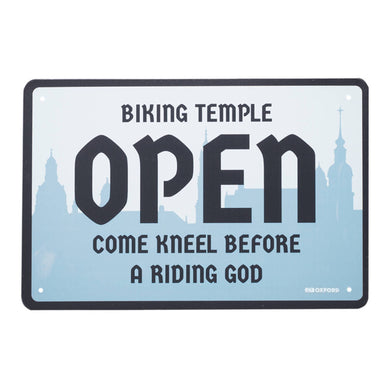 Oxford Garage Metal Sign: Temple