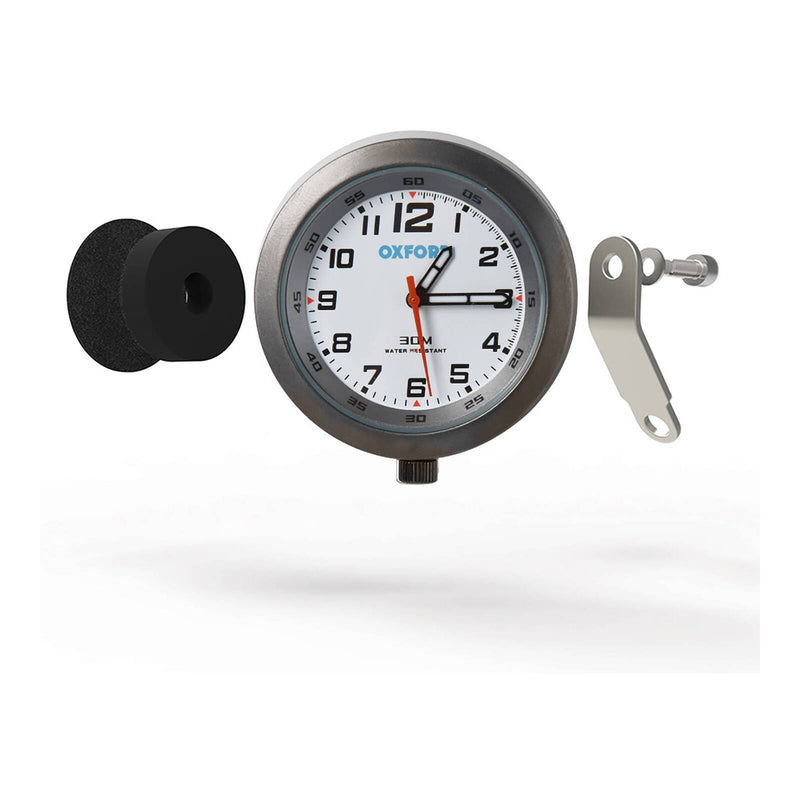 Load image into Gallery viewer, Oxford Clock Titanium Case &amp; White Face with Bracket
