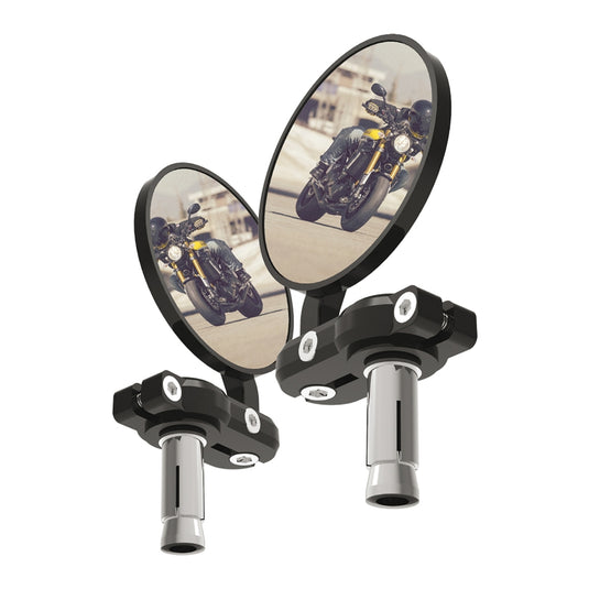 Oxford Bar End Mirrors (Black) (Pair)