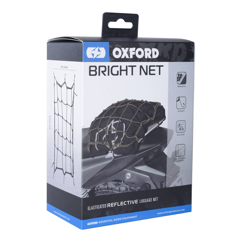 Load image into Gallery viewer, OXFORD BRIGHT CARGO NET BLK/REFLECTIVE
