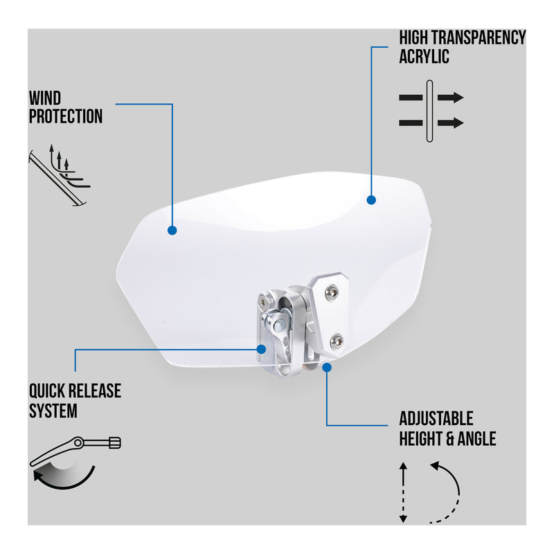 Load image into Gallery viewer, Oxford Wind Deflector Windshield - Clear 260 x 125mm
