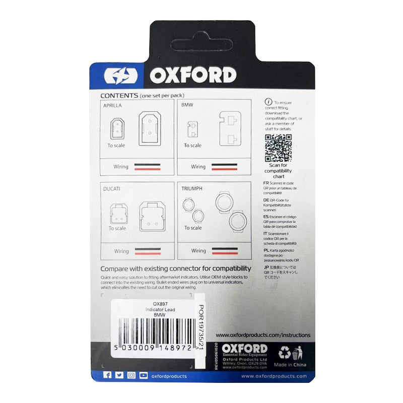 Load image into Gallery viewer, Oxford Indicator Leads BMW
