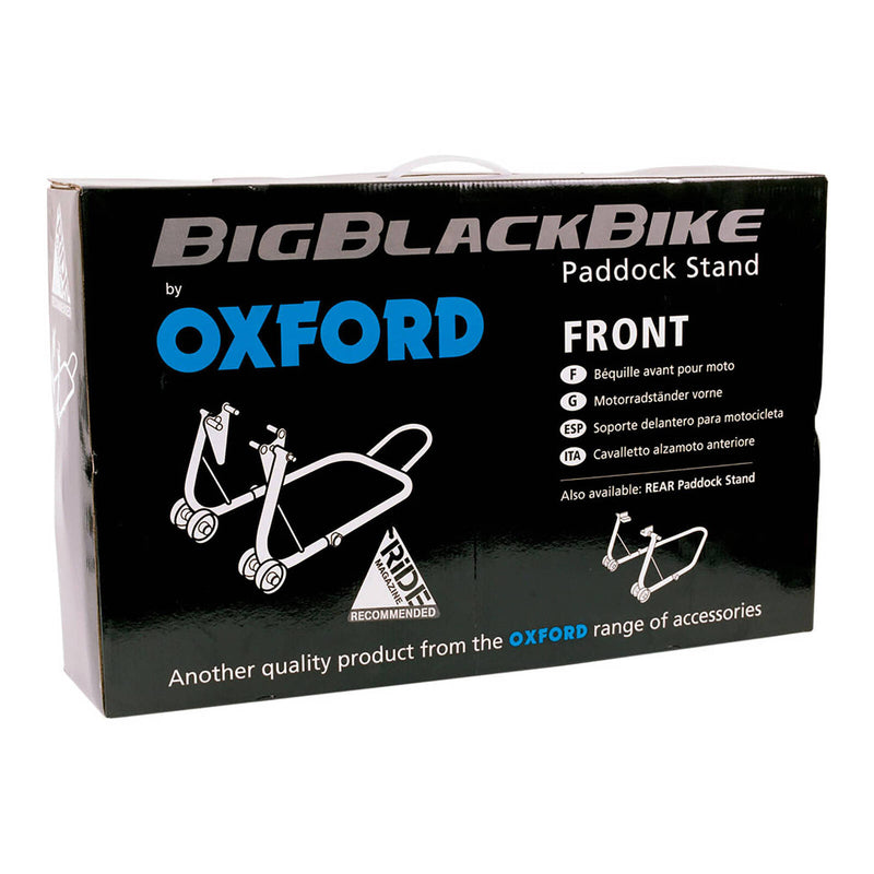 Load image into Gallery viewer, Oxford Big Black Bike Front Paddock Stand
