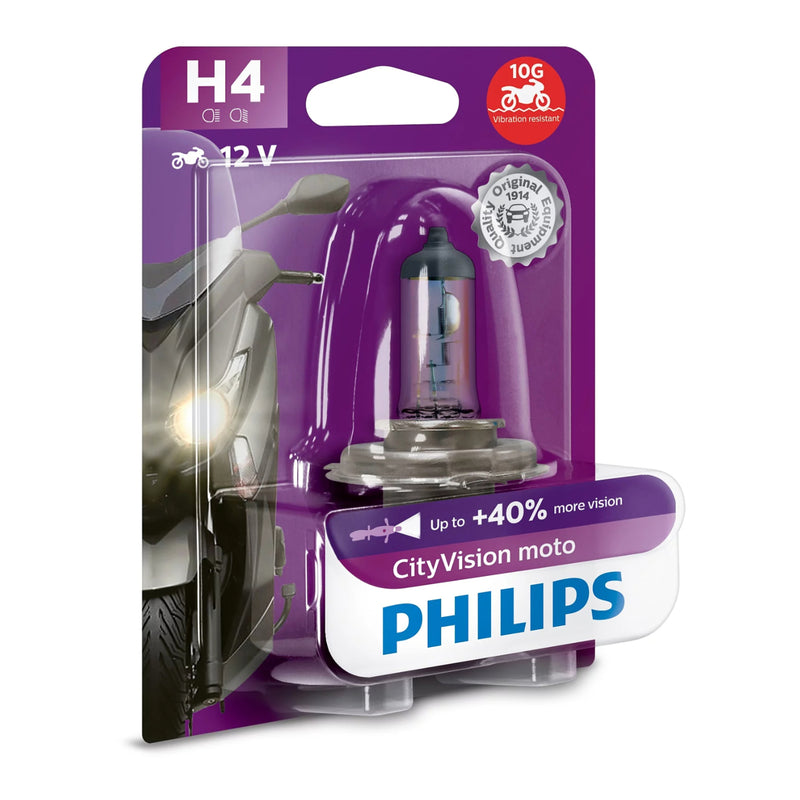 Load image into Gallery viewer, Philips Bulb H4 12342 CTV 12V 60/55W P43T-38 BW City Vision
