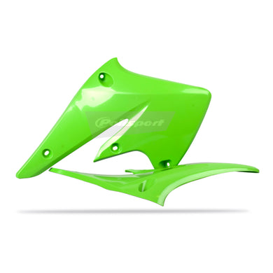 Polisport Radiator Scoops Kawasaki KX250F ('04-'05) - Green
