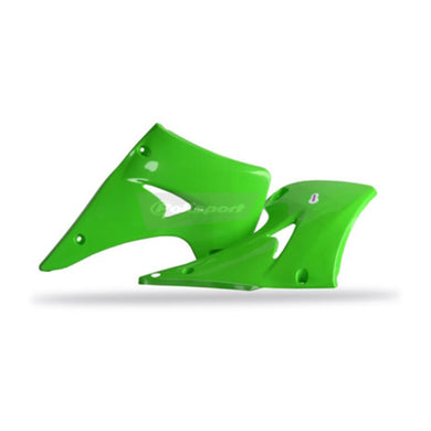Polisport Radiator Scoops Kawasaki KX125/250 '03-'08 05 Green