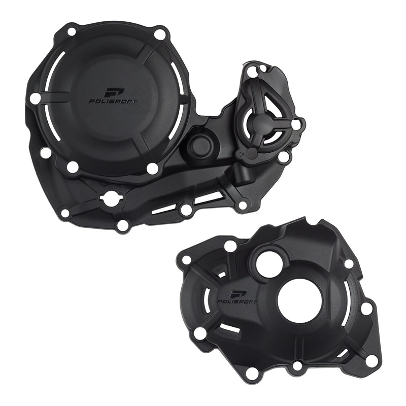Load image into Gallery viewer, Poli Clutch &amp; Ignition Cover Protector Kit YZ450F &#39;23 - Black

