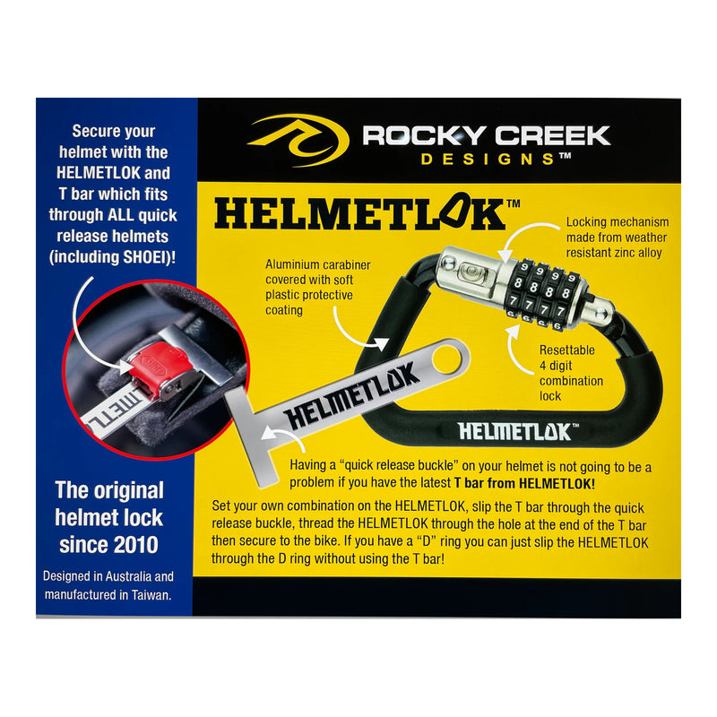 Load image into Gallery viewer, Rocky Creek HelmetLok and Stainless Steel T-Bar Combined
