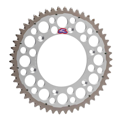 Renthal Sprocket Twinring Silver 50T Bi-Metal Grooved Packaged