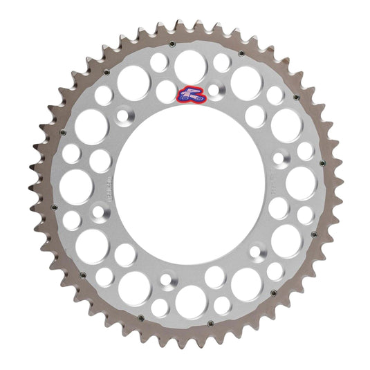 Renthal Sprocket Twinring Silver 50T Bi-Metal Grooved Packaged