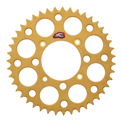 Renthal Sprocket Rear Gold 43T Alloy 7075 T6 Grooved