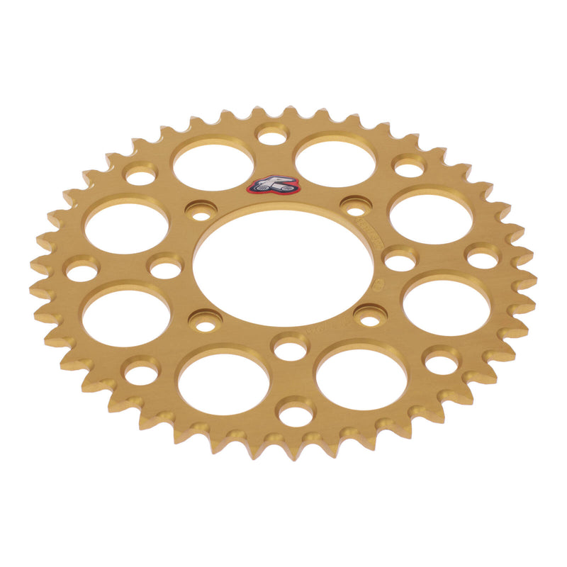 Load image into Gallery viewer, Renthal Sprocket Rear Gold 43T Alloy 7075 T6 Grooved
