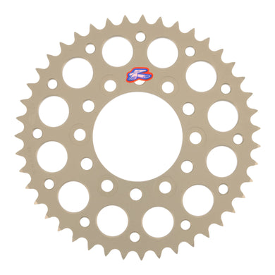 Renthal Sprocket Rear Silver 43T Alloy 7075 T6 Grooved Kawasaki