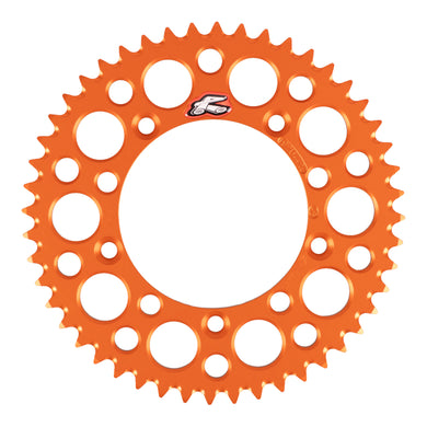 Renthal Rear Sprocket 48T Alloy 7075-T6 Grooved - Orange (KTM, Husqvarna)