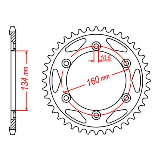 RK 1308 Alloy Rear Sprocket 