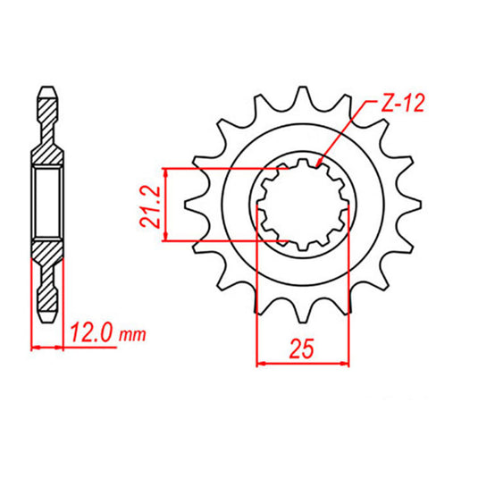 RK 823 Steel Front Sprocket 