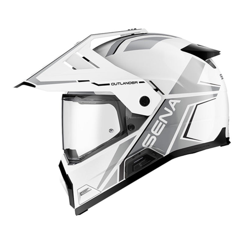 Load image into Gallery viewer, Sena Outlander Smart ADV Dual-Sport Helmet - Gloss White

