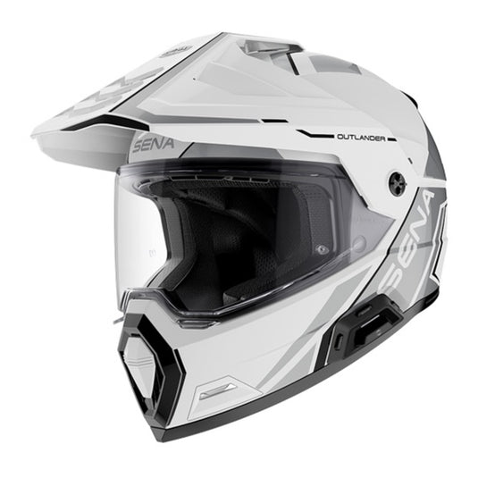 Sena Outlander Smart ADV Dual-Sport Helmet - Gloss White