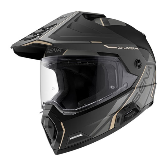 Sena Outlander Smart ADV Dual-Sport Helmet - Matte Black