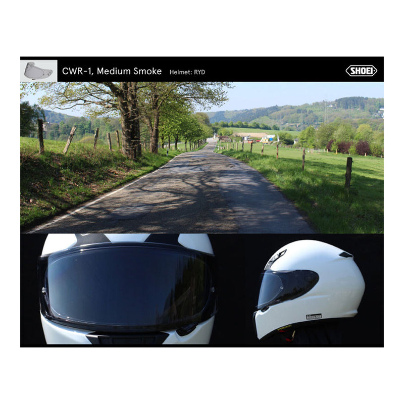 Load image into Gallery viewer, Shoei Visor NXR Ryd (X-Spirit 3 CWR-1) with Pin - Mellow Smoke E6
