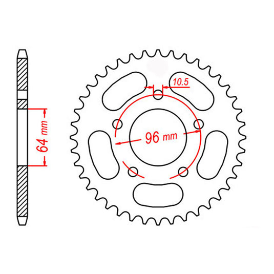 Sprocket Kit Honda XLR125 (520 conv.) - 520SO 12/55