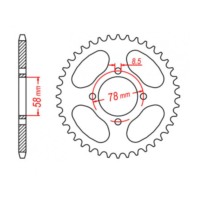 Load image into Gallery viewer, Sprocket Kit Suzuki GN125 - 428KRO 14/50
