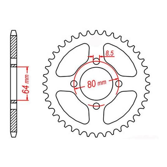 Sprocket Kit Yamaha PW80 - 420MS 15/32