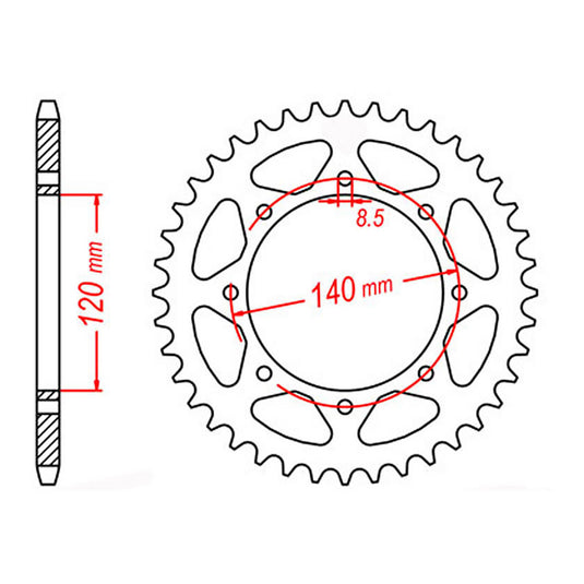 Sprocket Kit Kawasaki KLR650 '06-'21 X-Ring - Gold 15/43
