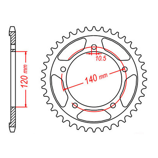 Sprocket Kit SUZ DL1000 V-Strom '14-'20 (recom) - GB525ZXW 17/42