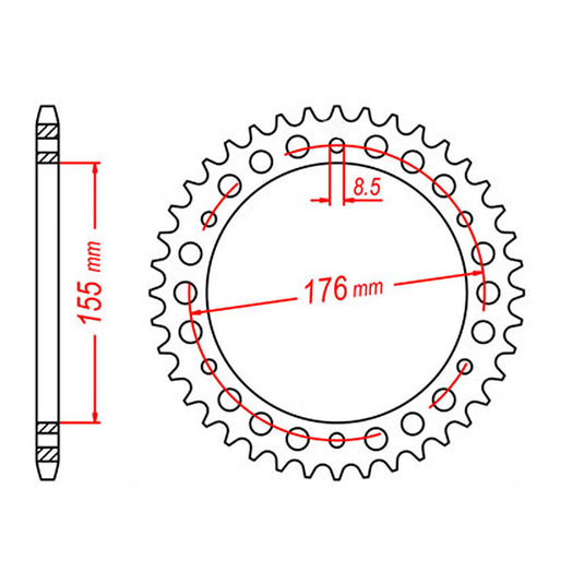 Sprocket Kit Triumph Speed Triple 955 '02-'04 (economy) - 530XRE 18/42