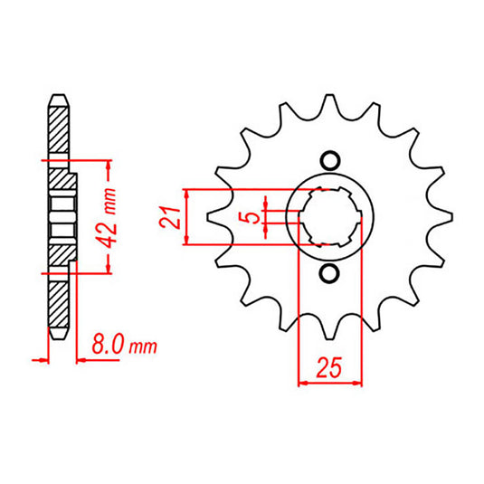 MTX 575 Steel Front Sprocket